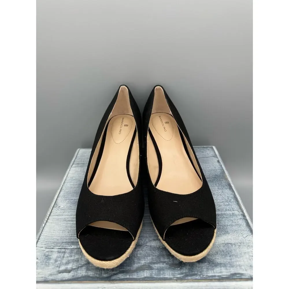 NEW Bandolino Women’s Espadrille Wedge Pumps Black Size 10M - Picture 3 of 10